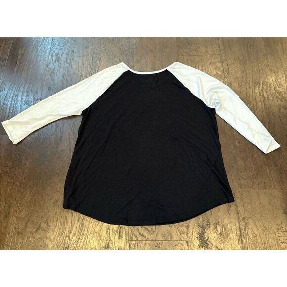 DISNEY Women’s Mickey Mouse Raglan Tee, xl - Picture 2 of 2